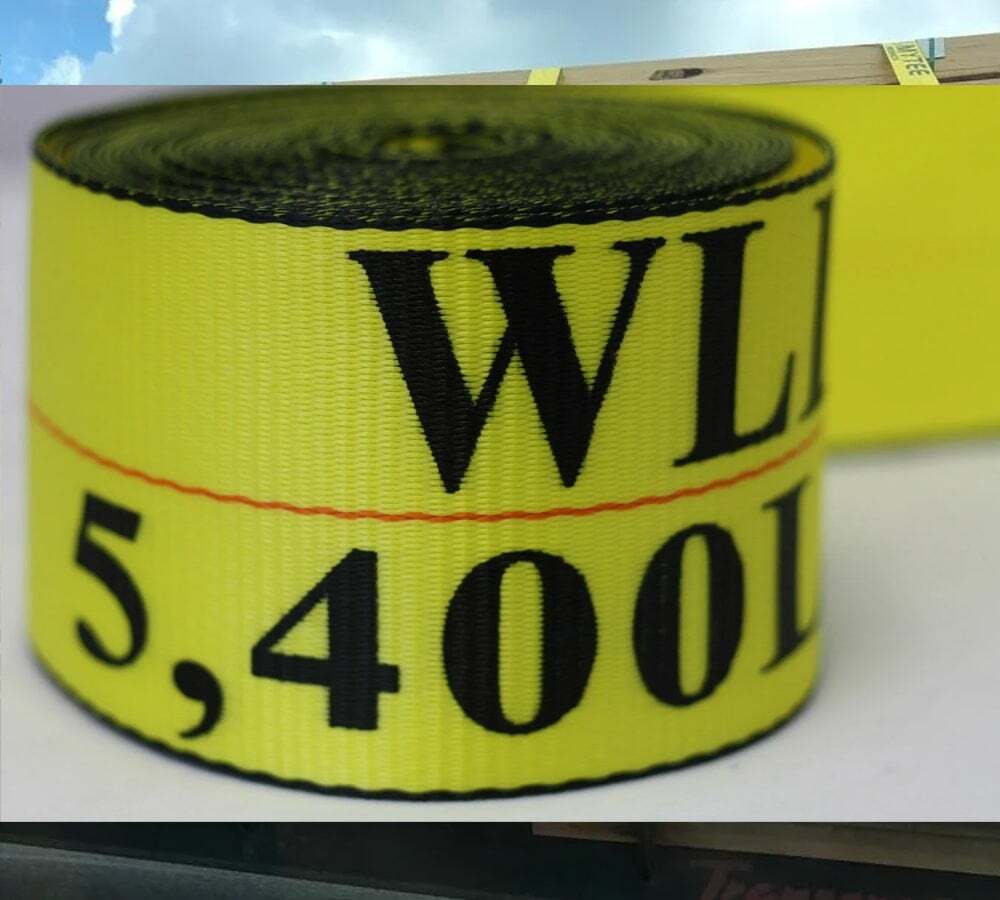 (4 Pack) 4 in. x 27 ft. Winch Strap with Flat Hook