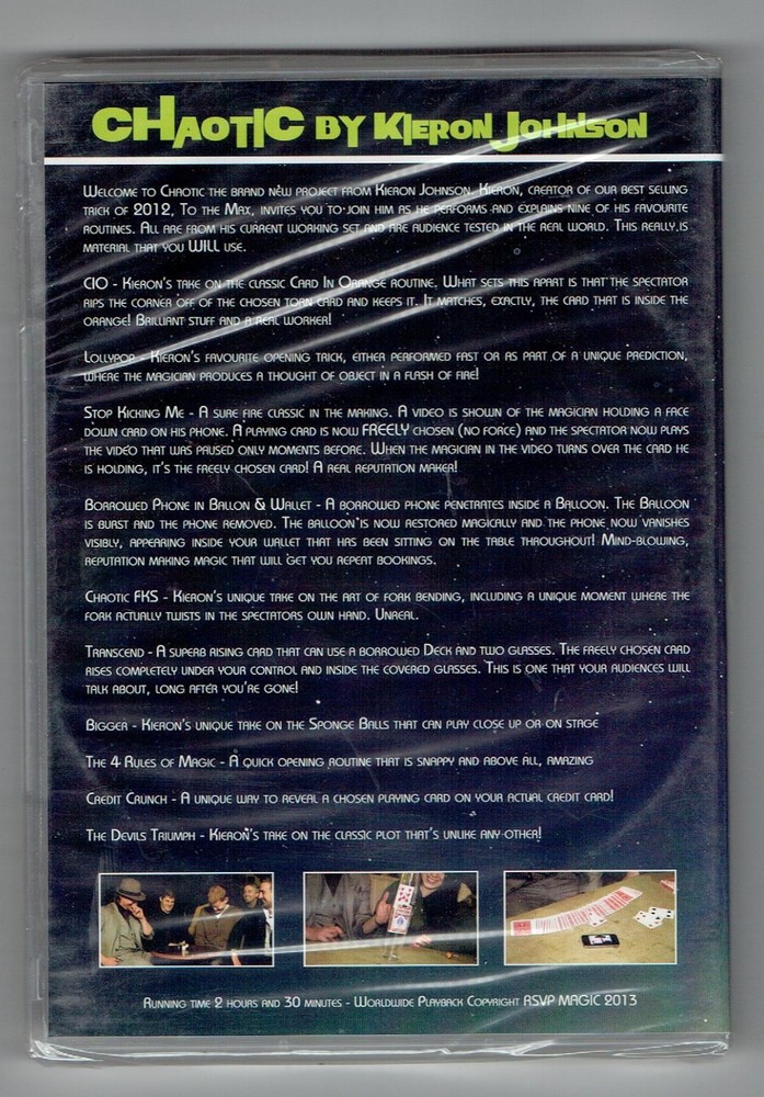 Chaotic by Kieron Johnson and RSVP Magic - New Magic DVD