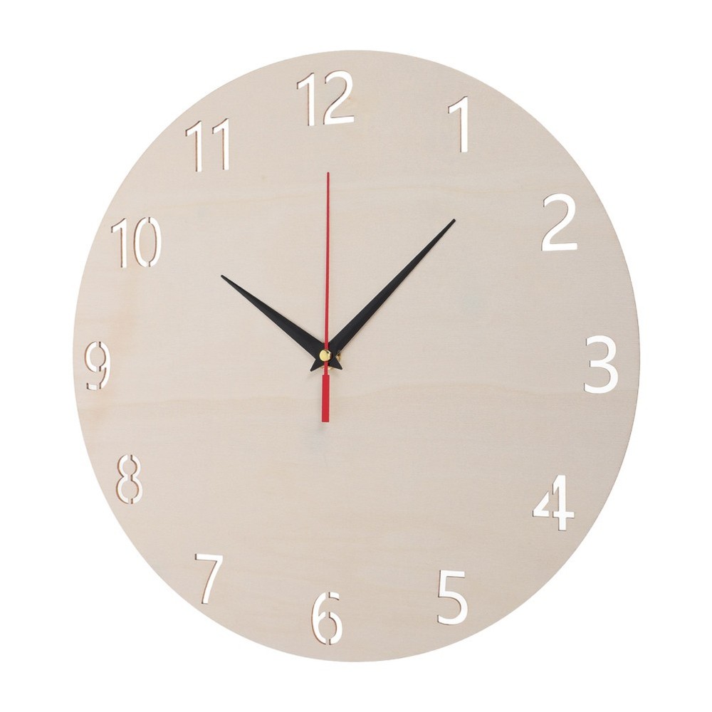 2 Set Wooden Wall Clock Panel Classroom Craft Supplies Making Kit
