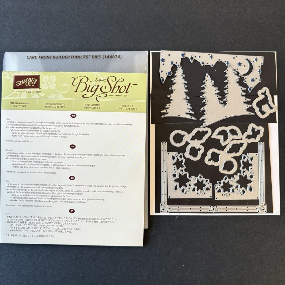 Stampin Up Card Front Builder Thinlits Metal Cutting Dies 144674 Die Set Only
