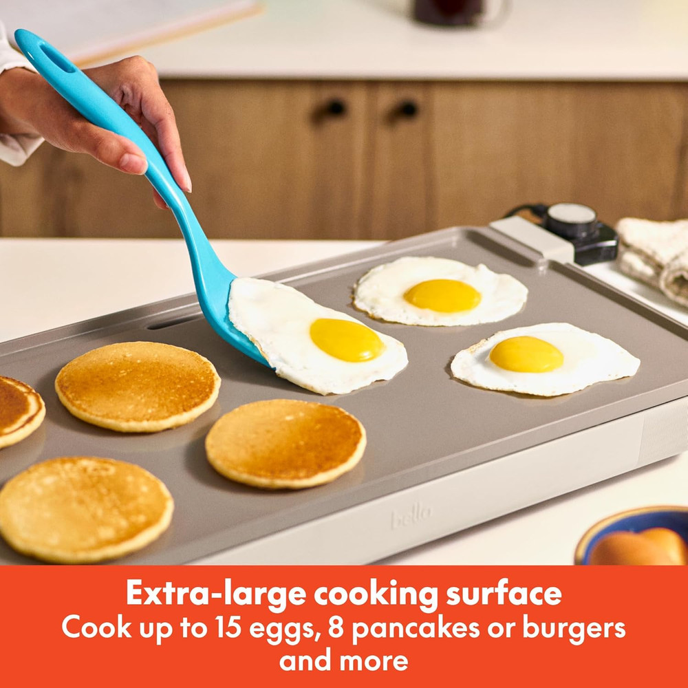 12" X 22" Electric Griddle with Evergood™ Ceramic Nonstick Coating, Removable Te