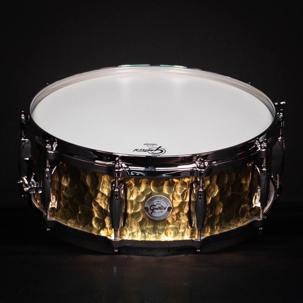 Gretsch 14" x 5" Full Range Hammered Brass Snare Drum