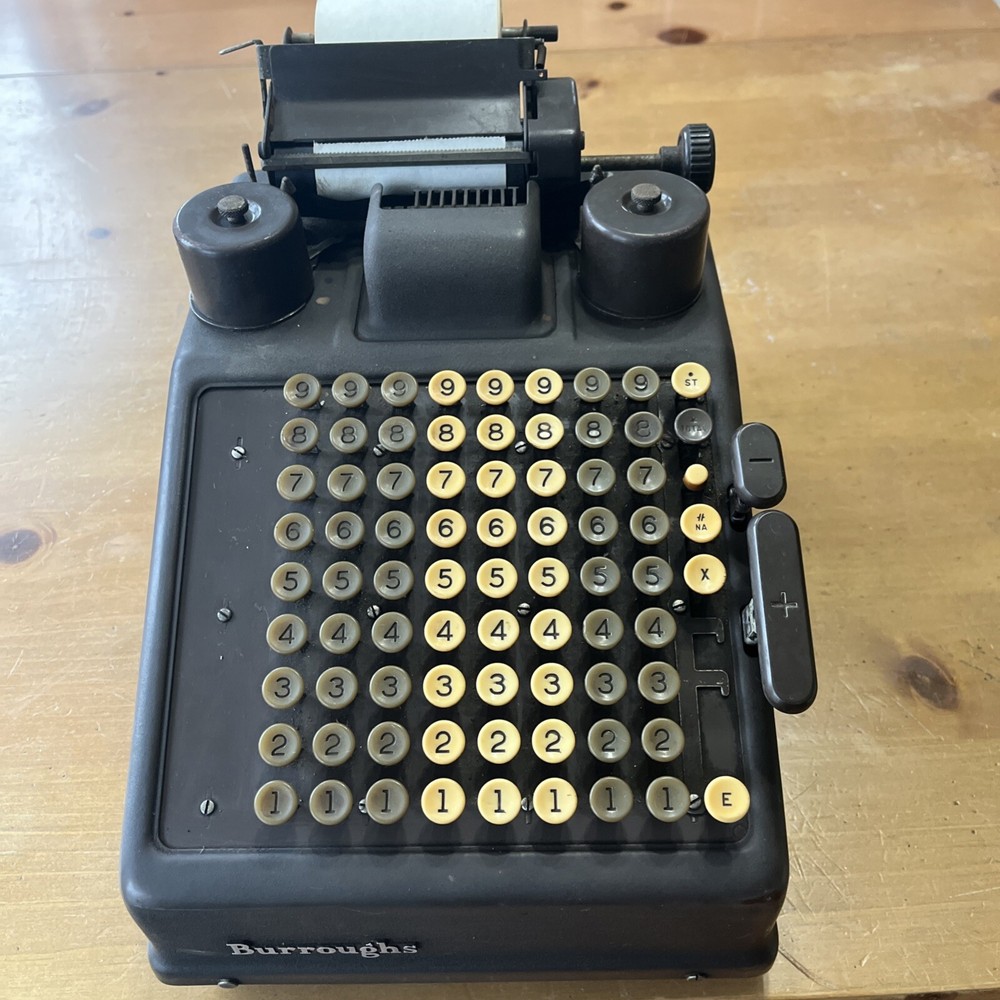 Vintage Burroughs Electric Adding Machine See Description