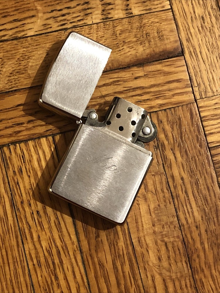 1994 Zippo Brushed Chrome Lighter - “ Moe” Engraved - EXC