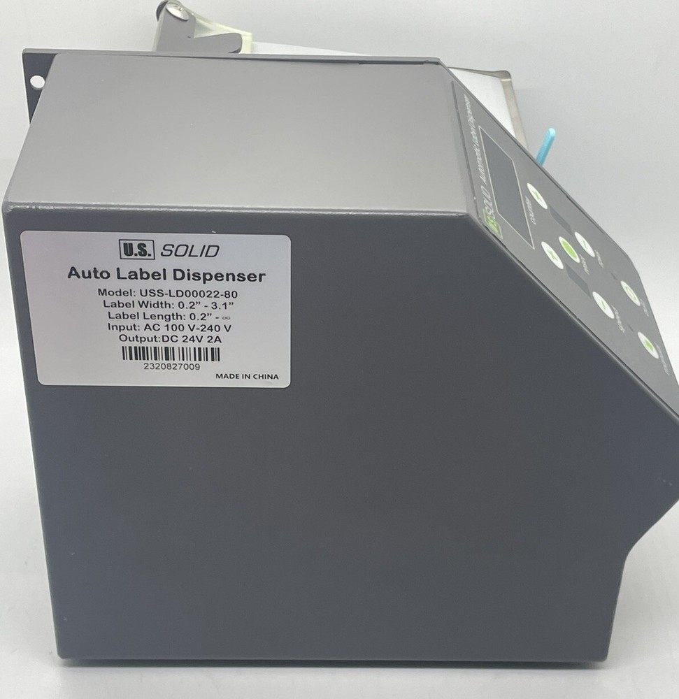 U.S. Solid Automatic Label Dispenser USS-LD00022-80 *NEW* MISSING PARTS