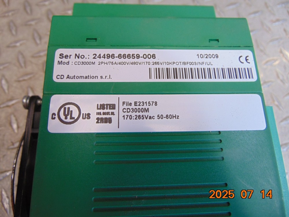 CD AUTOMATION CD3000S 2-PHASE & CD3000M 2-PHASE