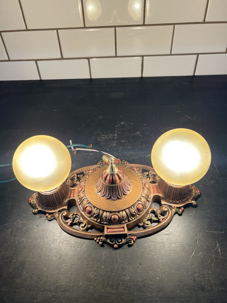 Rewired Nice Single Flush Two Socket light Fixture beautiful 118B