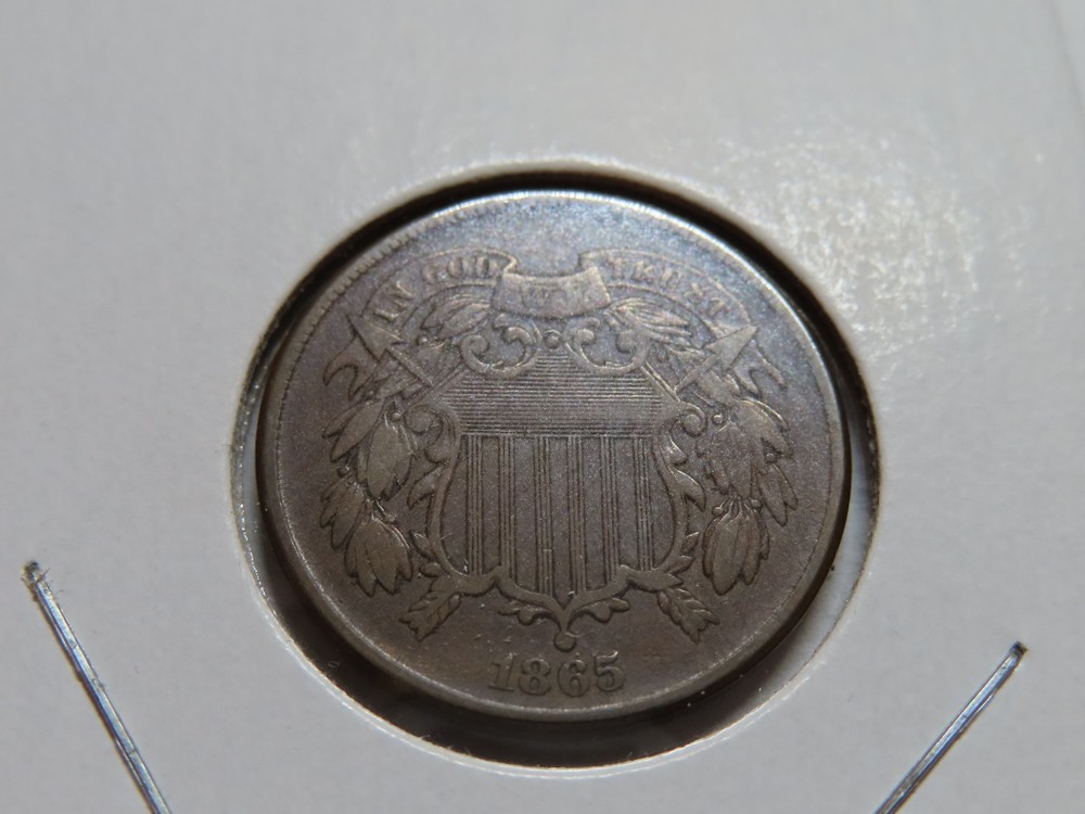 1865 Two Cent Shield Piece - Circulated but nice