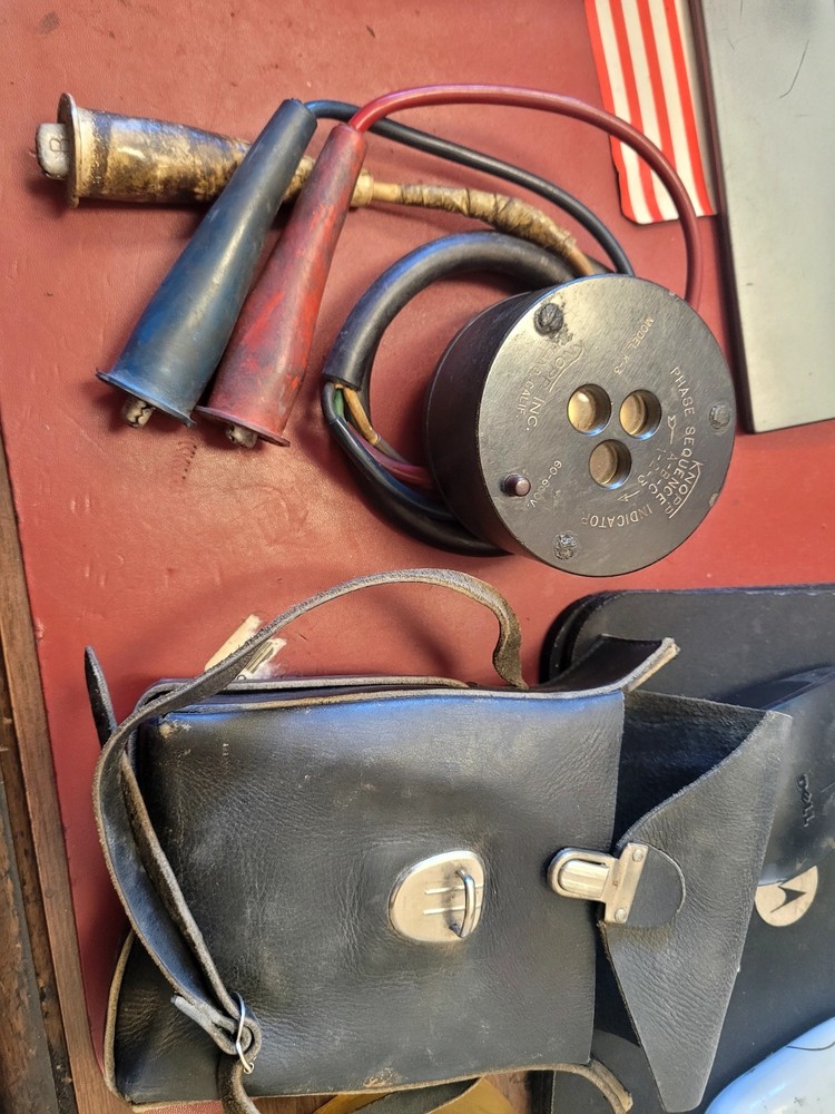 Vintage Knopp Phase Sequence indicator in Leather Carrying Case. (A1-4A)