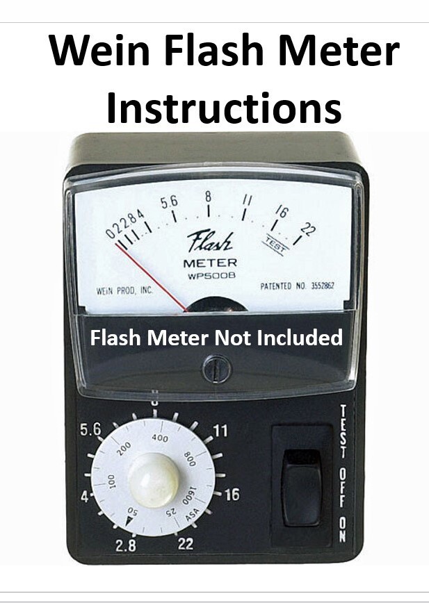Wein Flash Meter Instructions - Models WP500B and WP1000