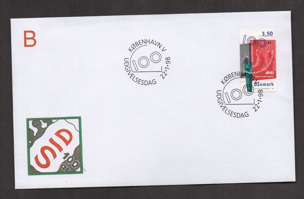 Denmark, Scott #1086, FDC Centenary General Workers Union. First day cover