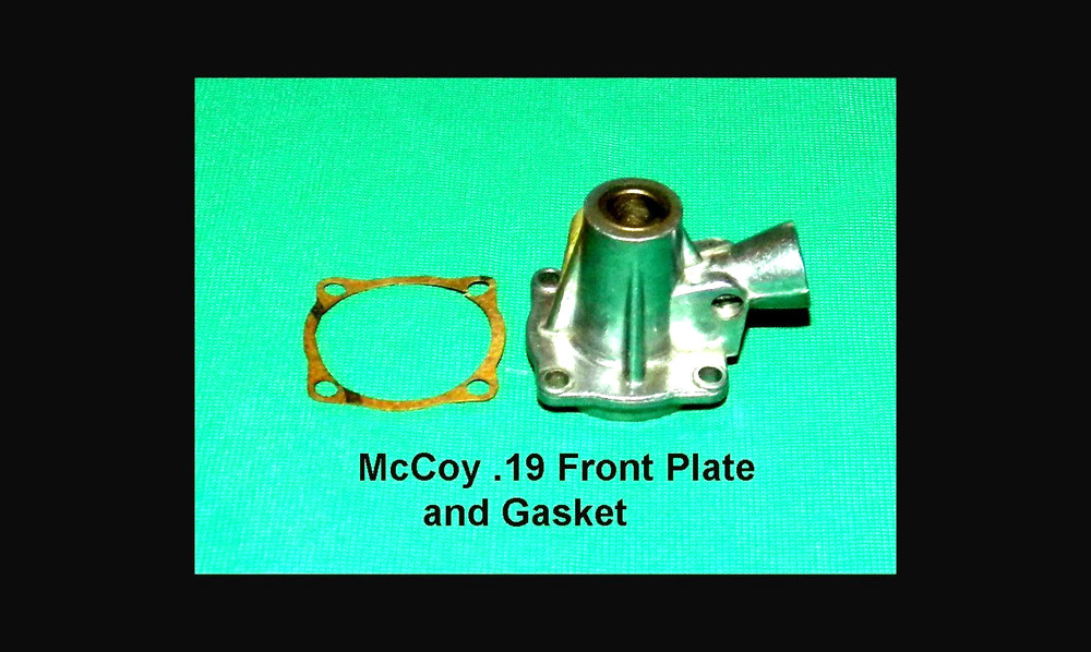 McCoy  FRONT PLATE AND GASKET for .19 engine New Open