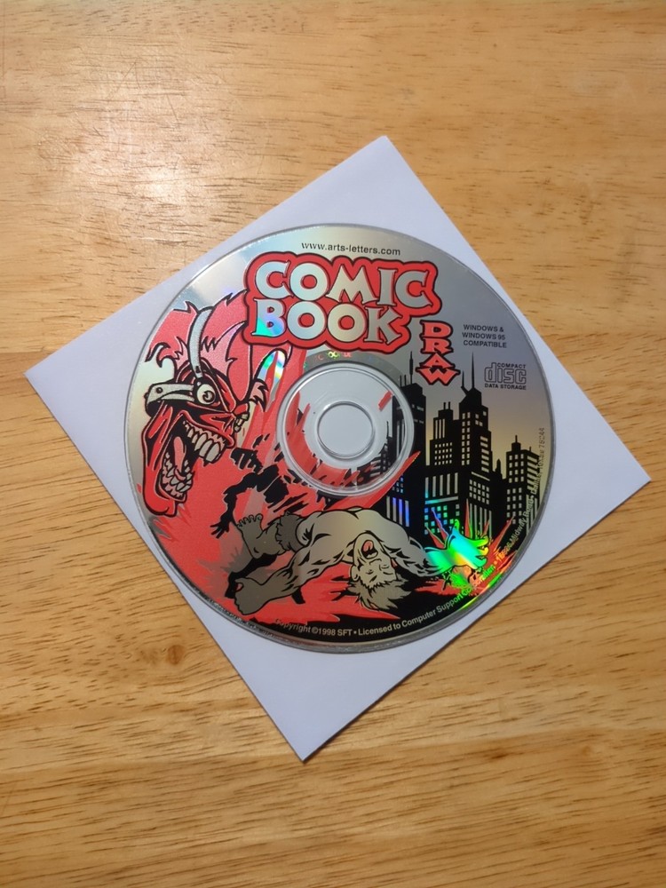Comic Book Draw Action Figure Creator PC CD Vector Illustration Disc Only