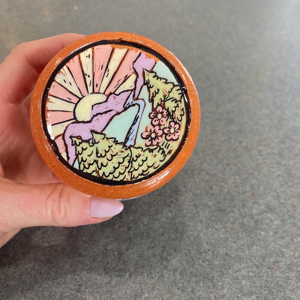 Epoxy painted jar