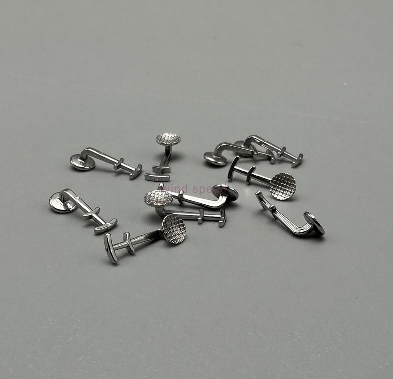 50× Dental Orthodontic Bondable Lingual Button Crimpable Round Multi-hook Double