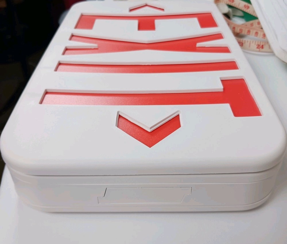 Amazon Commercial LED Emergency Exit Sign Double Face Battery Backup Open Box