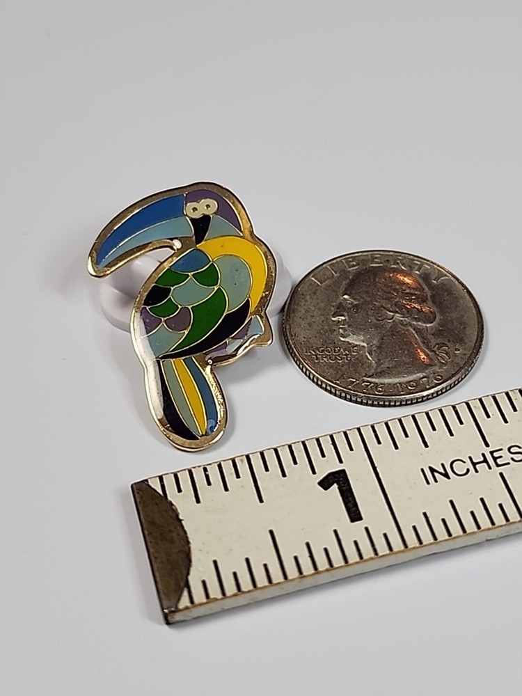 Cartoon Tucan Bird Lapel Pin