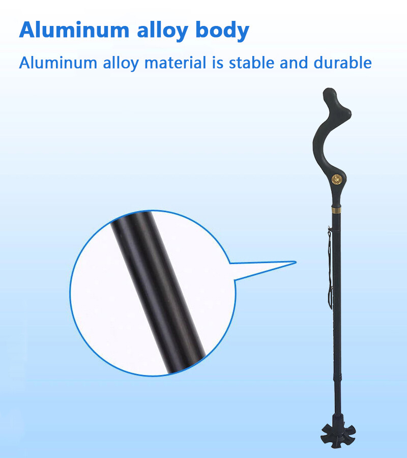 Upright posture walking stick, adjustable height, folding walking stick, USA