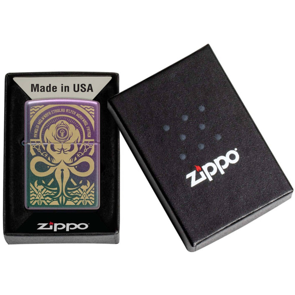 Zippo Windproof Pocket Lighter Evil Design Iridescent Metal 48671
