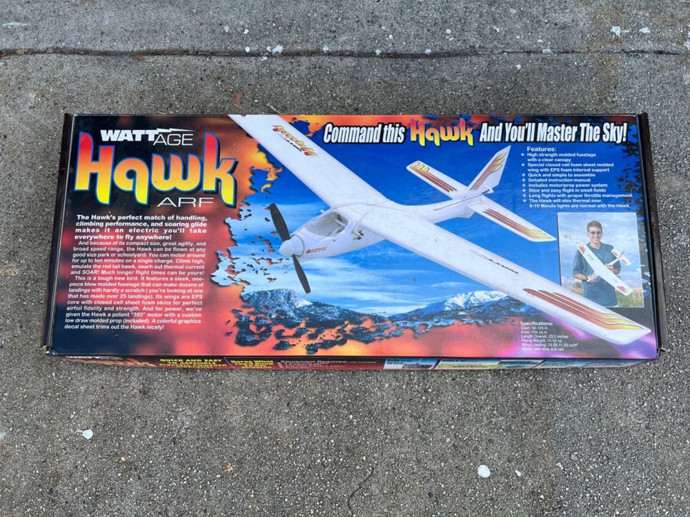 WATTAGE HAWK ARF VINTAGE AIRPLANE