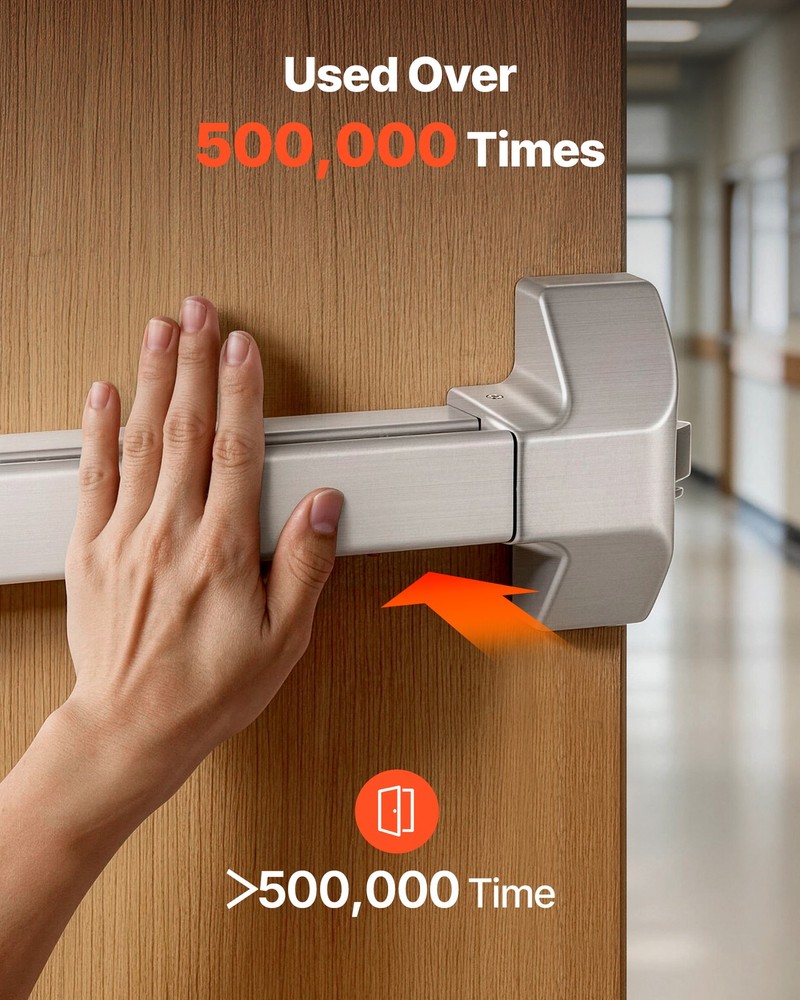 VEVOR Push Bar Panic Exit Device Panic Bar for Exit Doors 31" Dual Locking Bolt