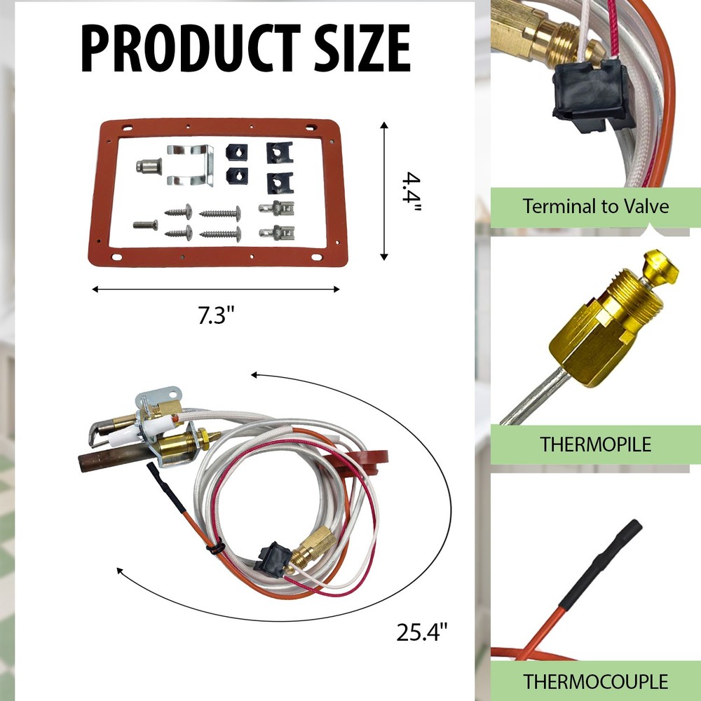 Fits Rheem Ruud Thermopile Sensor SP20824 SP21058 750mV Water Heater Repair