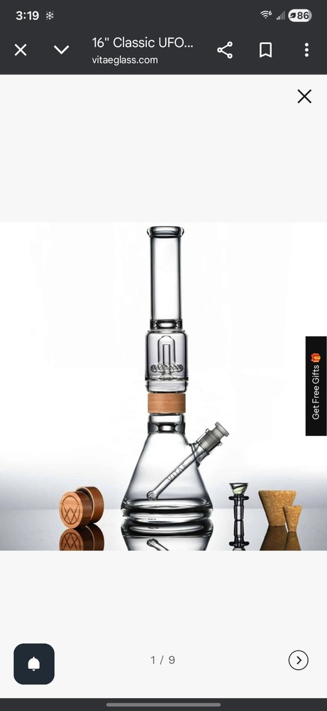 VITAE Custom Glass 16" UFO Percolator Water Pipe