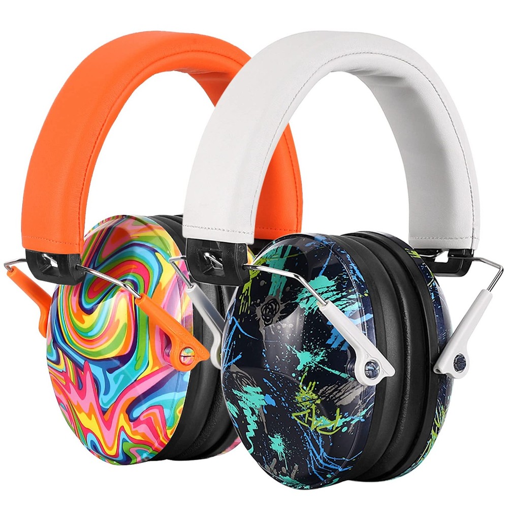 PROHEAR 032 2 Pack Kids Ear Protection, NRR Medium, Lollipop&graffiti Pattern