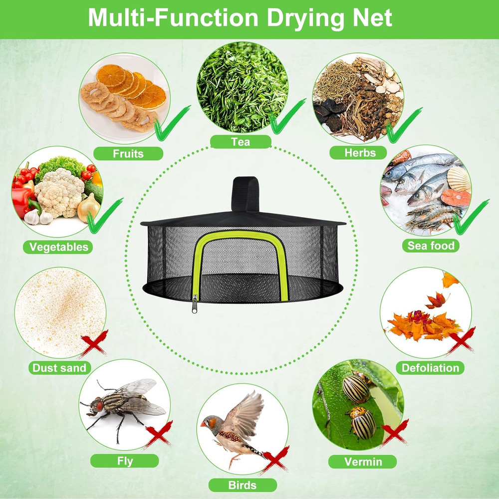 1 Layer Herb Drying Rack, Herb Drying Rack Hanging Mesh, Foldable Bud Drying Net