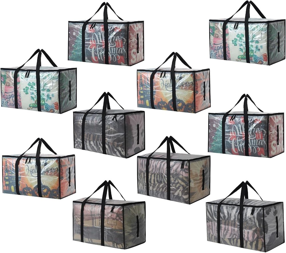 6 Pack Heavy Duty 93L 24.5 Gallon Stackable Plastic Storage Bins W/ Lids Clear