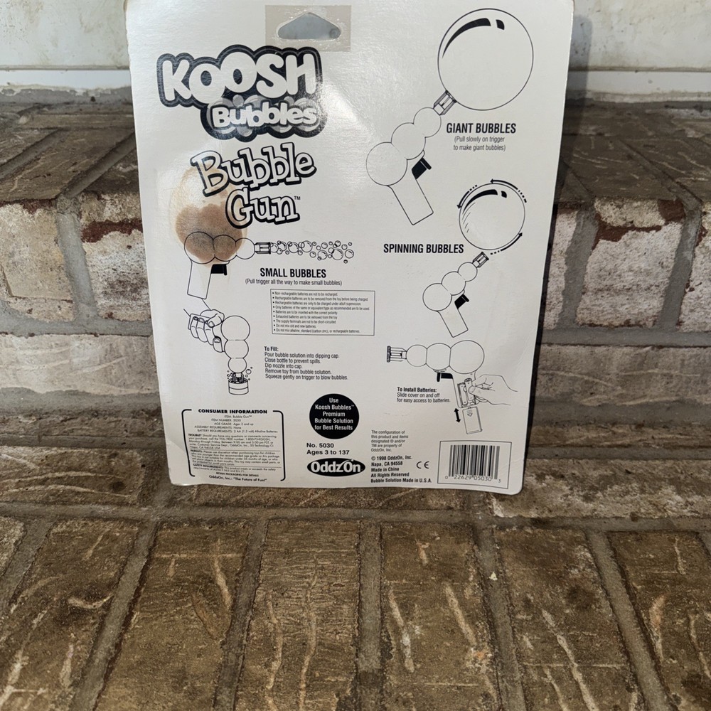 Vintage Unopened Large Koosh Bubble Gun w/ bubbles