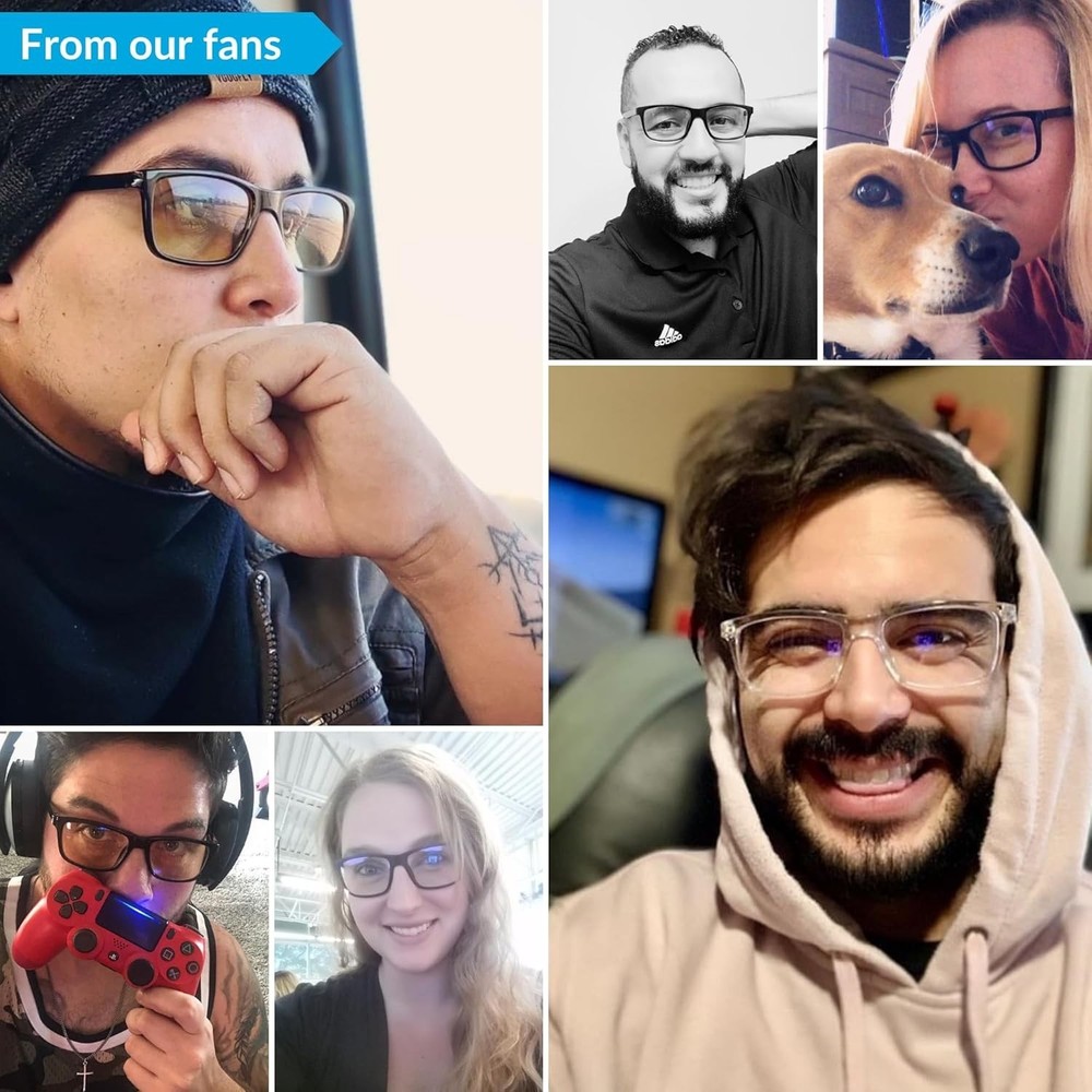 Vision Blue Light Blocking Glasses for Men Women | Computer Gaming Work| Anti...
