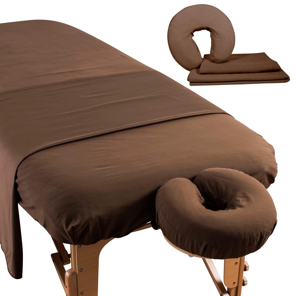 Premium Microfiber 3 Piece Massage Sheet Set by - Includes Massage Table Flat...