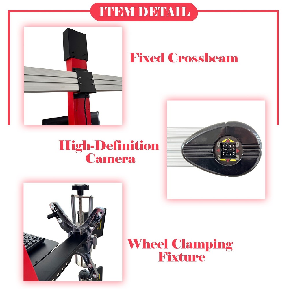 110V Automobiles 3D Automatic Tracking Four-Wheel Alignment Instrument