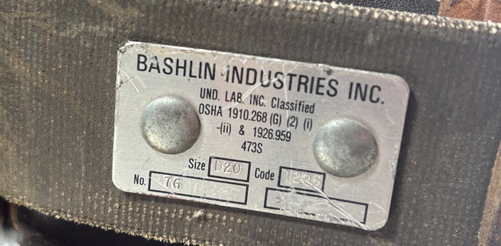 Bashlin No 76 Body Belt | Sz D20
