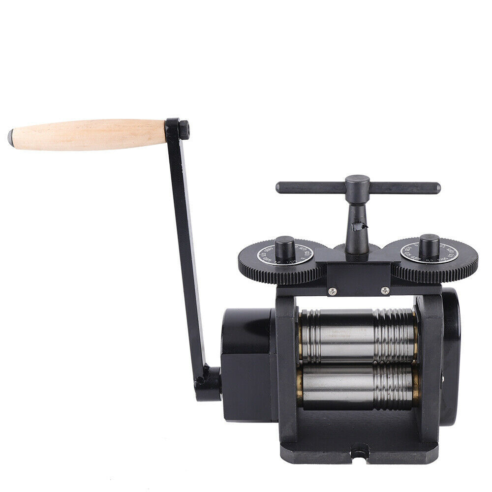 110mm Manual Rolling Mill Machine Wire Flat Pattern Sheet Metal Jewelry Tool US