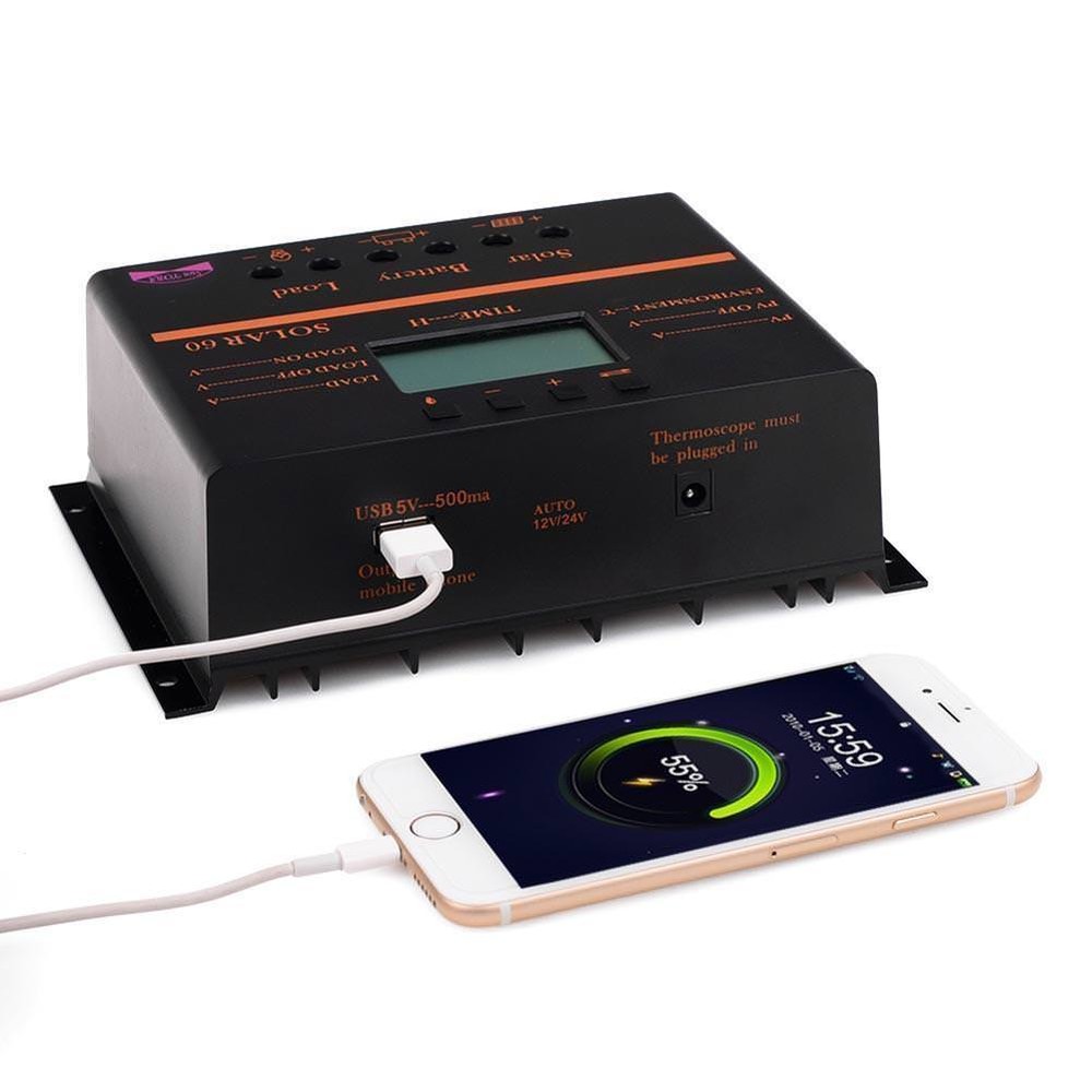 80A AMP MPPT Solar Panel Regulator Charge Controller 24V/12V 2000W/1000W LCD US1