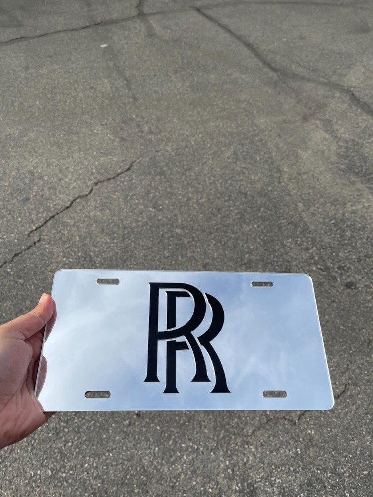 Rolls-Royce Acrlic Mirror License Plate Auto Tag nice