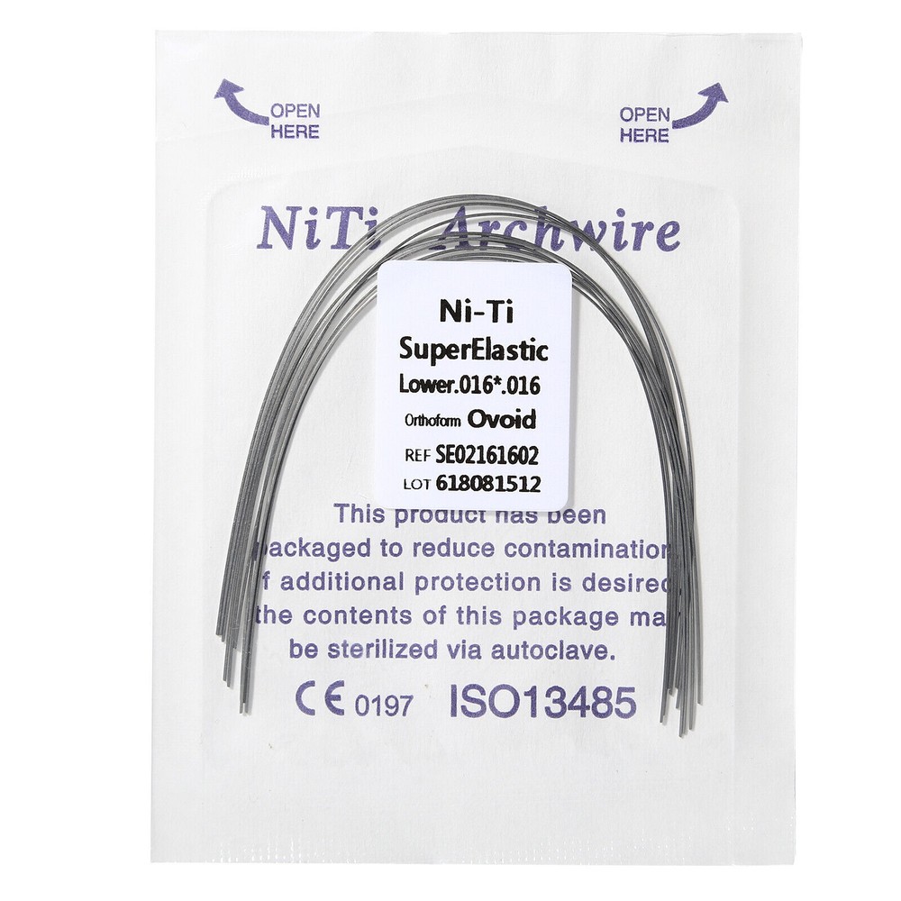 Dental Ortho Arch Wire Super Elastic Niti Reverse Curve Rectangular True Form
