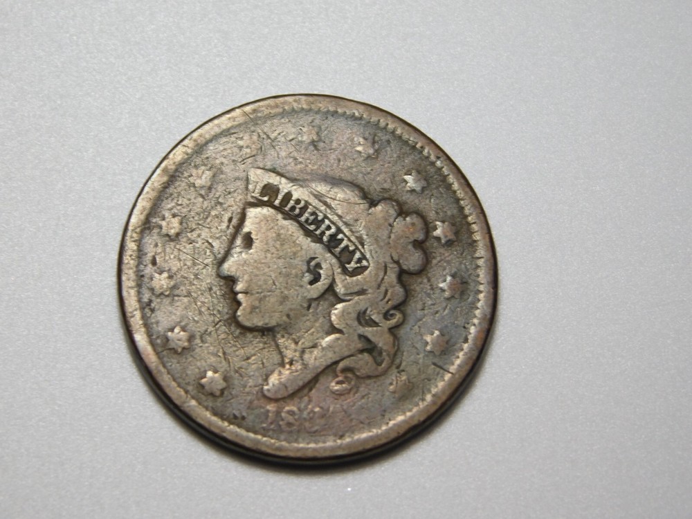 OLD US  COINS  1837 CORONET  HEAD LARGE CENT