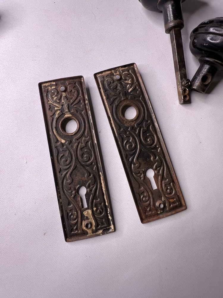 Vintage Metal Door Knobs and Face Plates