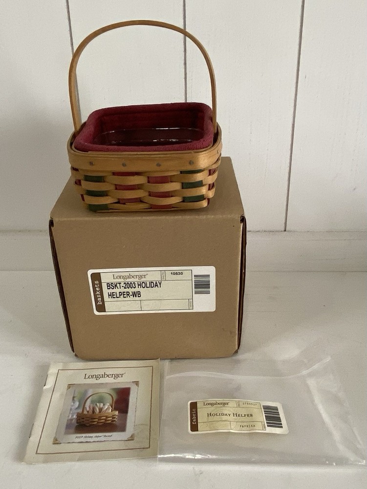 Longaberger 2003 Holiday Helper Paprika Liner Plastic Protector Sticky Notes +++