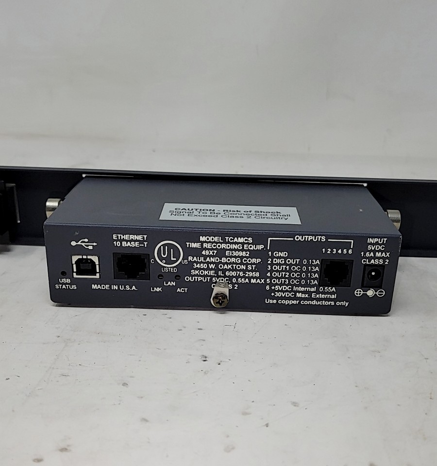 RAULAND TCAMCS e130982 Digital Clock with Rackmount