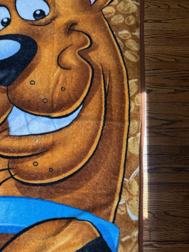 Vintage 90s Scooby Doo Fleece Plush Blanket Throw