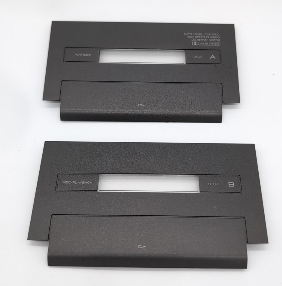 Sansui Cassette Deck Door Covers both A & B From DR-E370 Pair