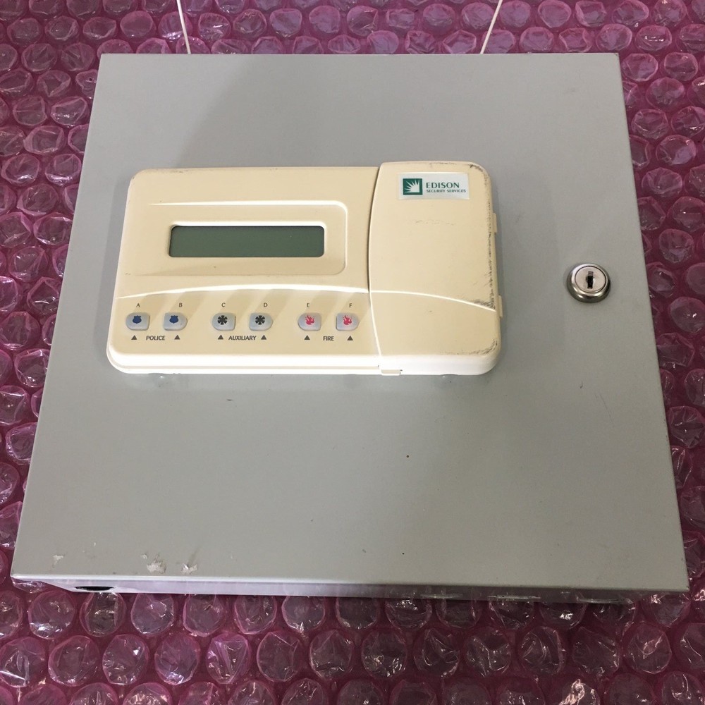 SECURITY FIRE & BURGLARY WARNING SYSTEM CONTROL UNIT WITH EDISON SECURITY KEYPAD