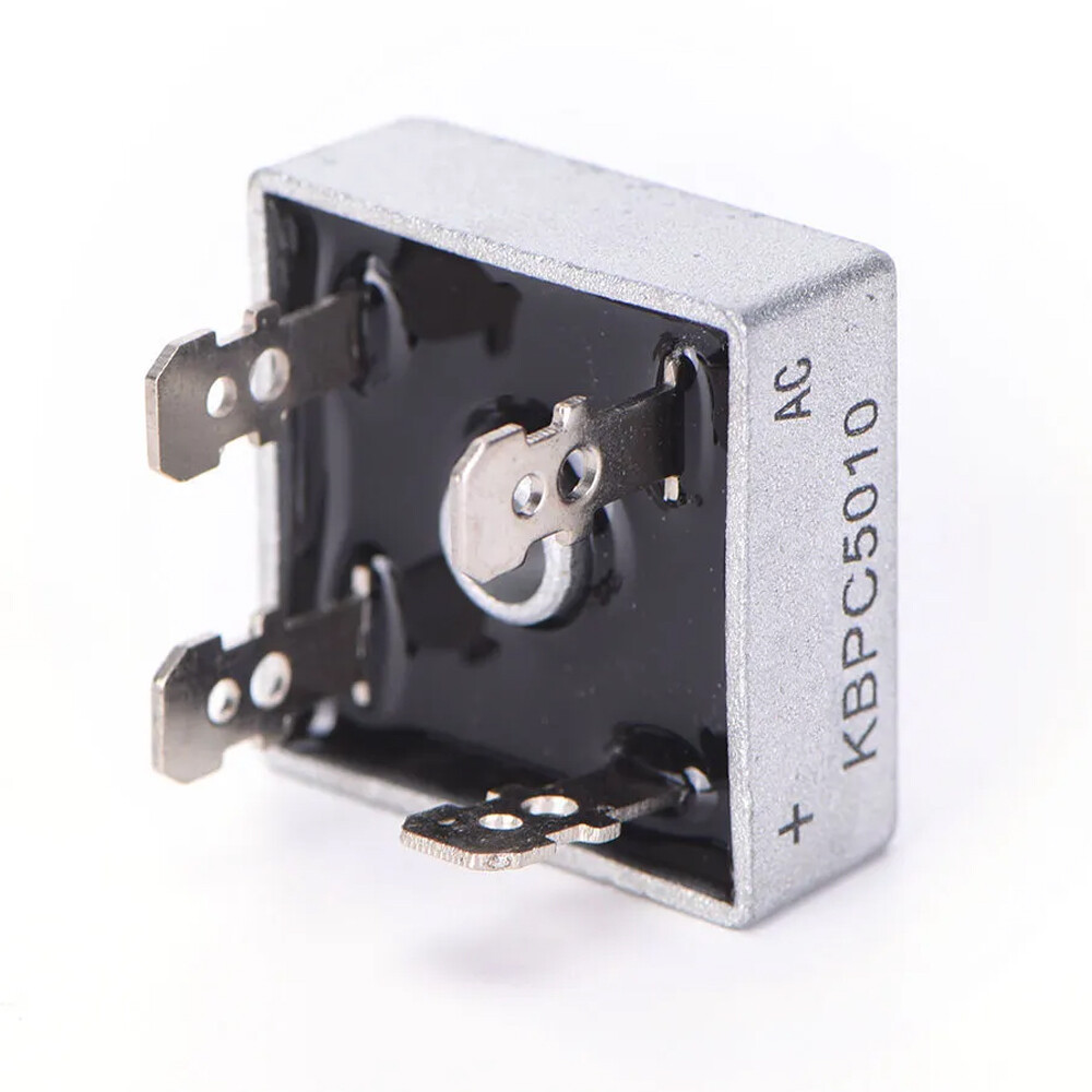 10PCS 1000V 50A Metal Case Single Phase Diode Bridge Rectifier KBPC5010