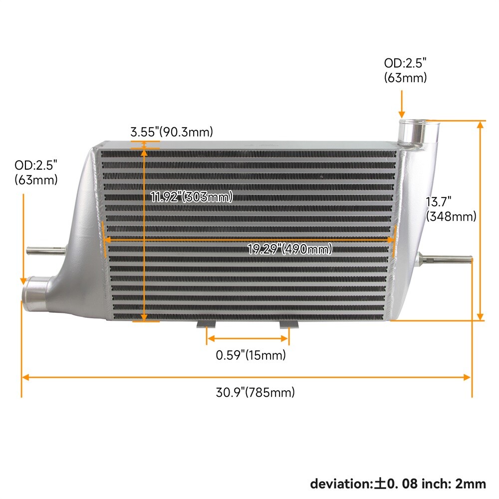 Upgrade Intercooler for Mitsubishi Lancer Evolution EVO X 2.0L 4B11T 2008-2015