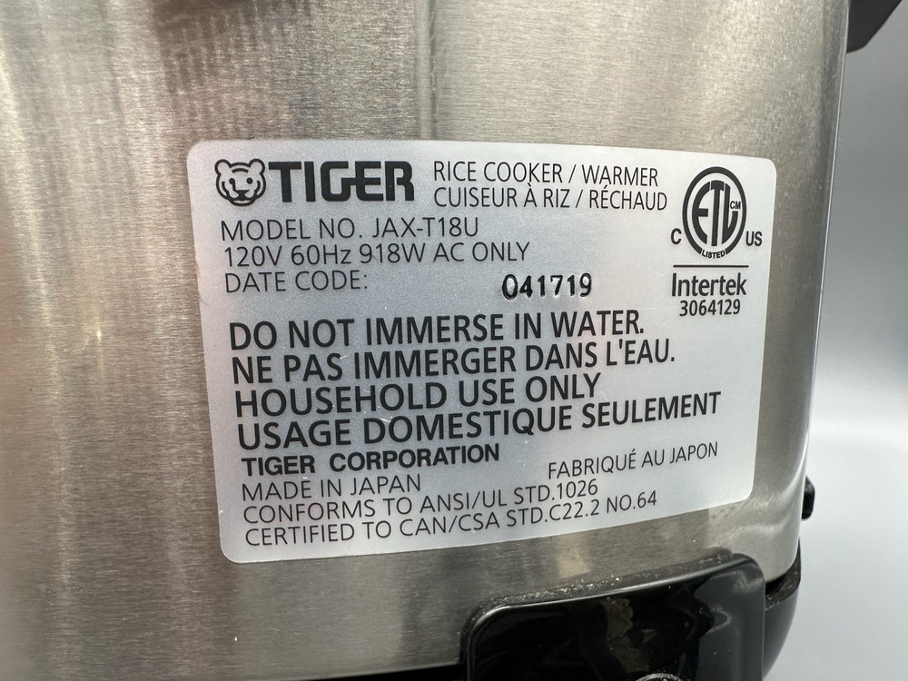 Tiger Multi-Function Rice cooker 10 cups JAX-T18U
