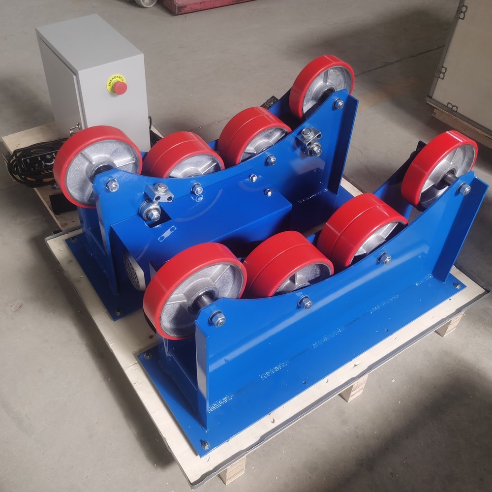 110V 3T/6600 lb Wire-controll Tank Turning Rolls Linkage Welding Roller Support